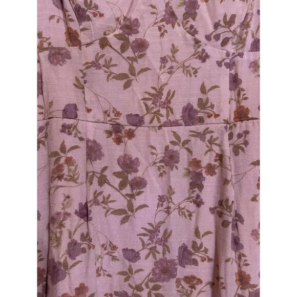 Trixxi Purple Floral Maxi Dress Sz XL Tiered Boho Cottagecore Lined Flowy - Picture 3 of 7